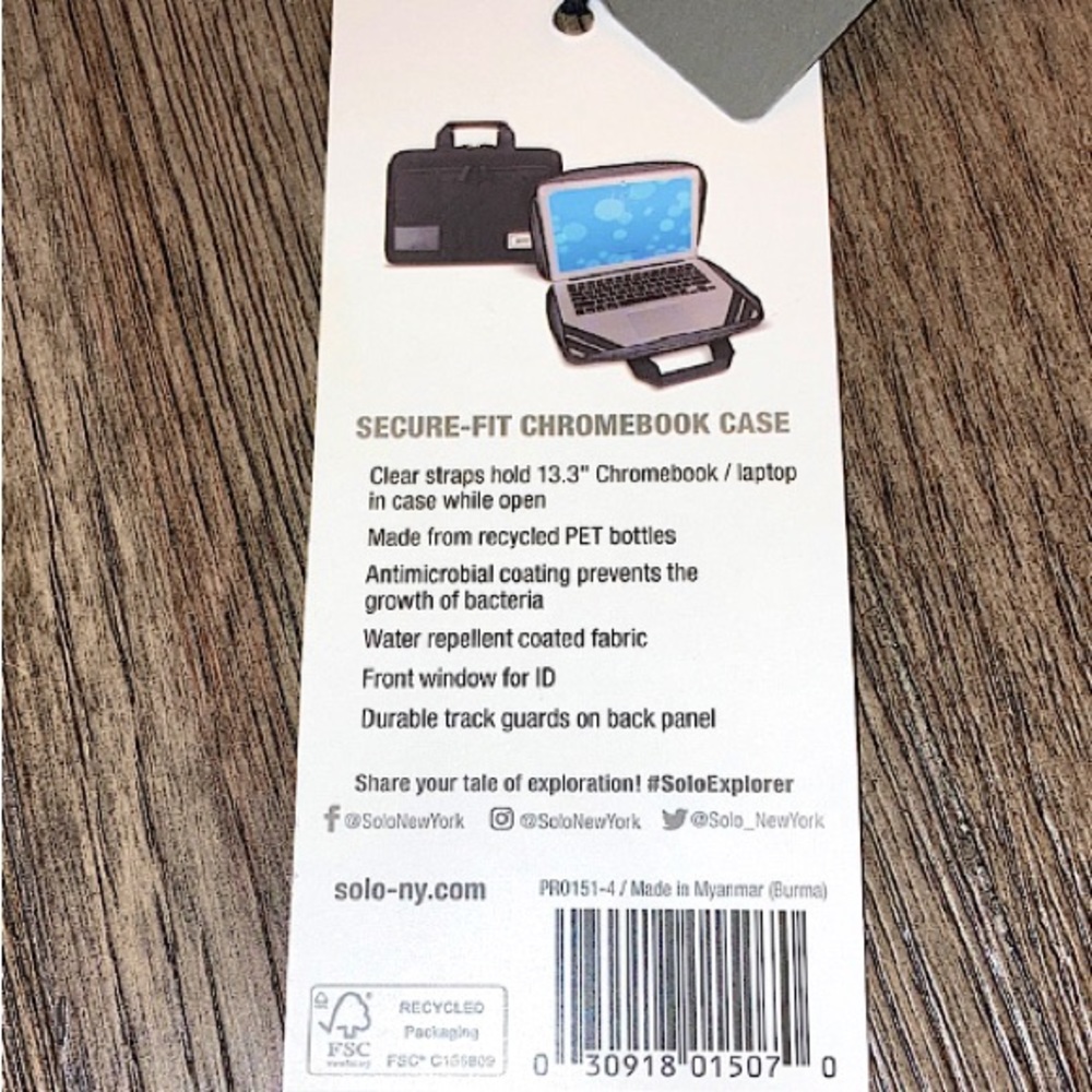 🆕🖤 Solo New York Secure Fit Chromebook Case ~ Laptops ~ school ~ office ~ unisex - Picture 14 of 16